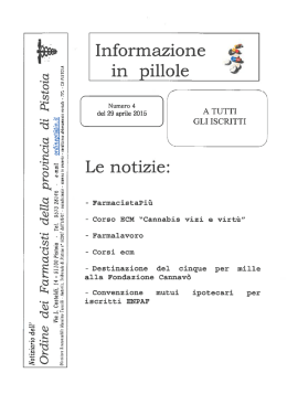 Informazione in Pillole - n&deg; 4/2015