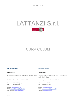Curriculum Lattanzi srl (ita/eng)
