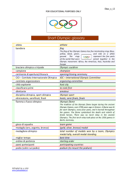 Short Olympic glossary