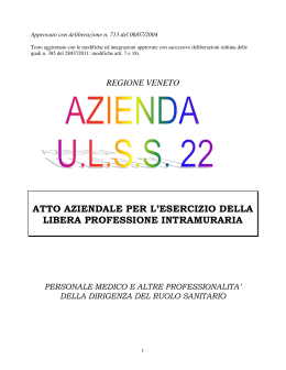 Regolamento Aziendale per l`esercizio della