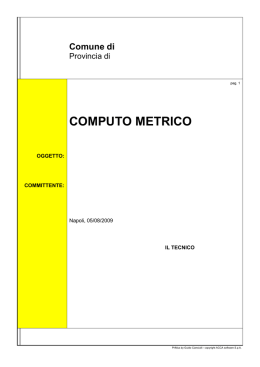 COMPUTO METRICO - Comune di Torre del Greco