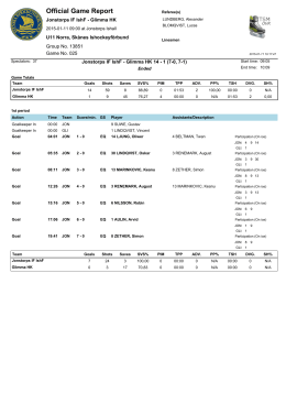 Official Game Report