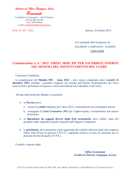 n. 6/2012 del 26 ottobre 2012: Firma Mod. P01 - Salerno