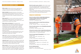 RITIRO DEI RIFIUTI INGOMBRANTI SU PRENOTAZIONE