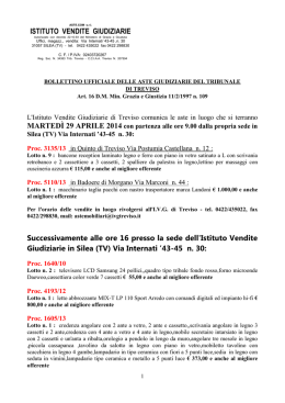 ISTITUTO VENDITE GIUDIZIARIE Successivamente alle ore 16