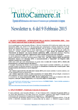 INTRODUZIONE DELLA NUOVA TASSONOMIA