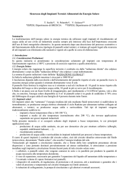 Sicurezza degli impianti termici solari