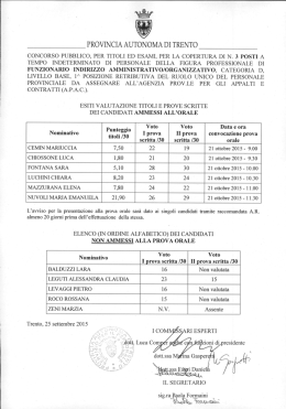 provincia autonoma di trento concorso pubblico, per titoli ed esami