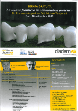 La nuovafrontiera in odontoiatria protesica