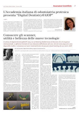 L`Accademia italiana di odontoiatria protesica presenta “Digital