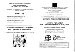 ISTITUTO DI ISTRUZIONE SUPERIORE &ldquo;CRISTOFORO MARZOLI