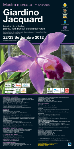 il giardino in mostra - Orchidee Giardino Jacquard
