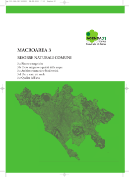 Macroarea 3, Risorse Naturali Comuni