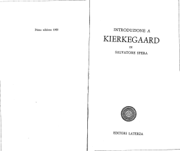 KIERKEGAAR - appoggio filosofia