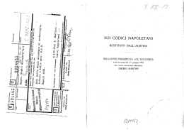 Page 1 RESTITUITI DALL` AUSTRIA RELAZIONE PRESENTATA