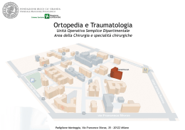 Ortopedia e Traumatologia - Ospedale Maggiore Policlinico