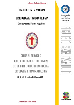 Guida ai servizi Ortopedia e Traumatologia