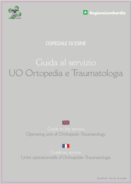 Guida al servizio UO Ortopedia e Traumatologia