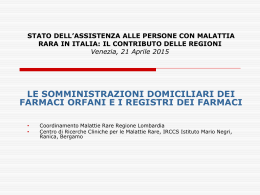 E. Daina - Stato dell`assistenza alle persone con malattia rara in Italia