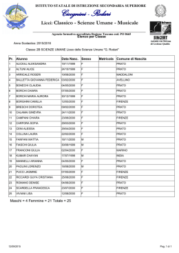 Seconde Rodari - Scuola Cicognini &ndash; Rodari di Prato