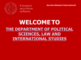 Department of Political Sciences - Dipartimento di Scienze Politiche