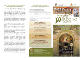 Perdono 2015 Pieghevole - Diocesi di Assisi
