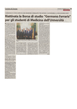 Corriere di Novara – Febbraio 2014