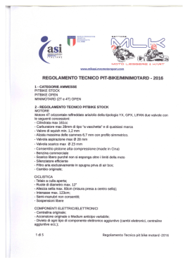 Regolamento tecnico pit