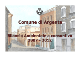 Bilancio Ambientale consuntivo 2007-2012