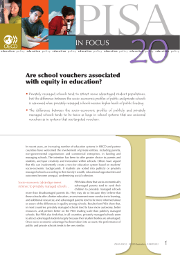 Are school vouchers associated with equity in education?