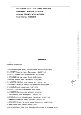 Corte di Cassazione - copia non ufficiale