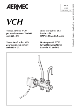 Valvola a tre vie VCH per ventilconvettori OMNIA serie HL e UL