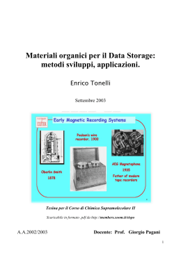 Materiali organici per il Data Storage