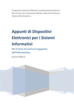 Appunti di Dispositivi Elettronici per i Sistemi Informativi