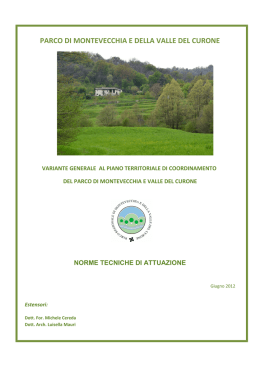 norme tecniche di attuazione - Parco di Montevecchia e della Valle