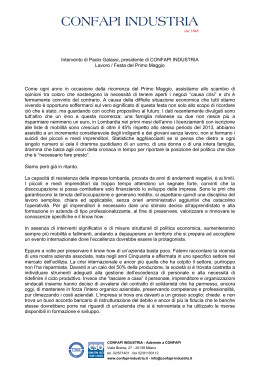intervento Paolo Galassi - API Associazione Piccole e Medie Industrie
