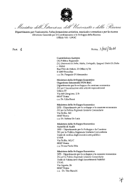 Dipartimento per l`università, l`altafonnazione artistica