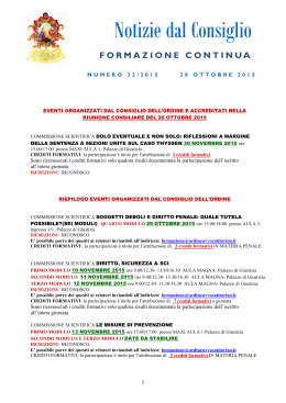notizia 32-2015 - Consiglio dell`Ordine degli Avvocati di Torino