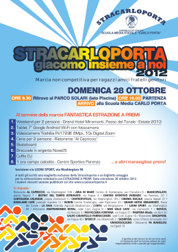 Locandina Stracarloporta 2012 - AdG Scuola Media Statale Carlo