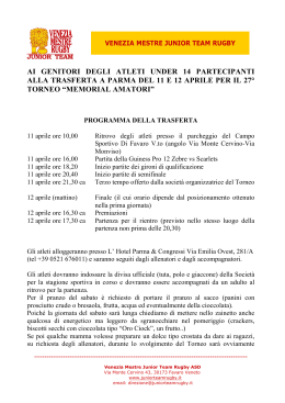 TrasfertaParmaDettagli - Venezia Mestre Junior Team Rugby ASD