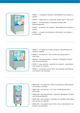 • KIKKA 1 - monogusto, da banco, alimentazione con pompa o a