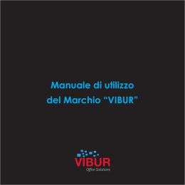 Manuale di utilizzo del Marchio &ldquo;VIBUR&rdquo;