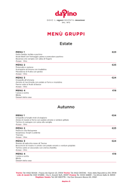 Scarica il men&ugrave; per i gruppi