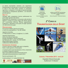 Le lesioni traumatiche rivestono una importanza