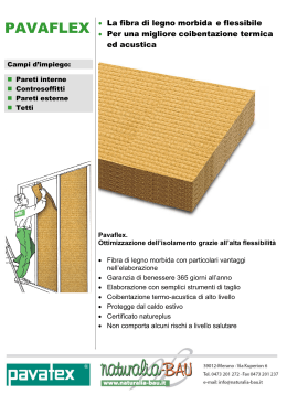 PAVAFLEX • La fibra di legno morbida e flessibile • Per