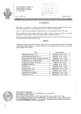Ordinanza per pulizia aree parcheggio N.147534-2015
