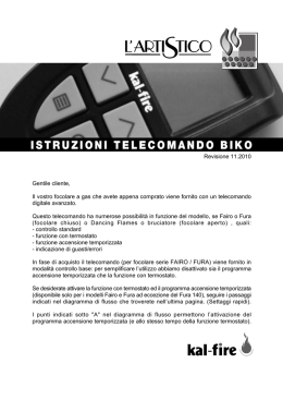 ISTRUZIONI TELECOMANDO BIKO