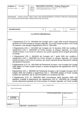 REGIONE LIGURIA - Giunta Regionale