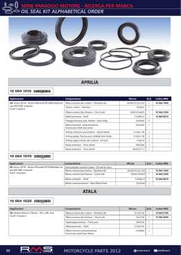 serie paraolio motore - ricerca per marca oil seal kit
