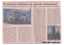 Un partner affidabile per grandi realizzazioni